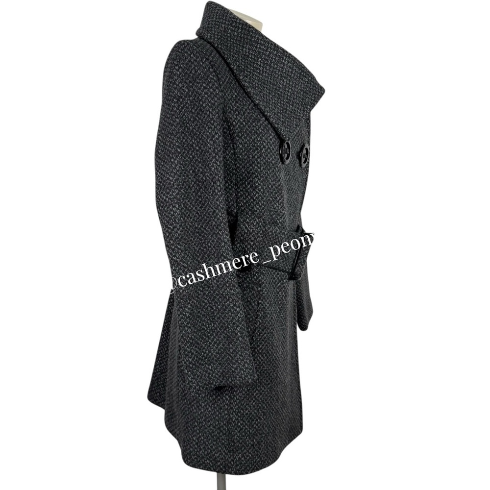 NEW Soia & Kyo Gemma Gray Wool Double Breasted Belt Coat Medium - Picture 5 of 11
